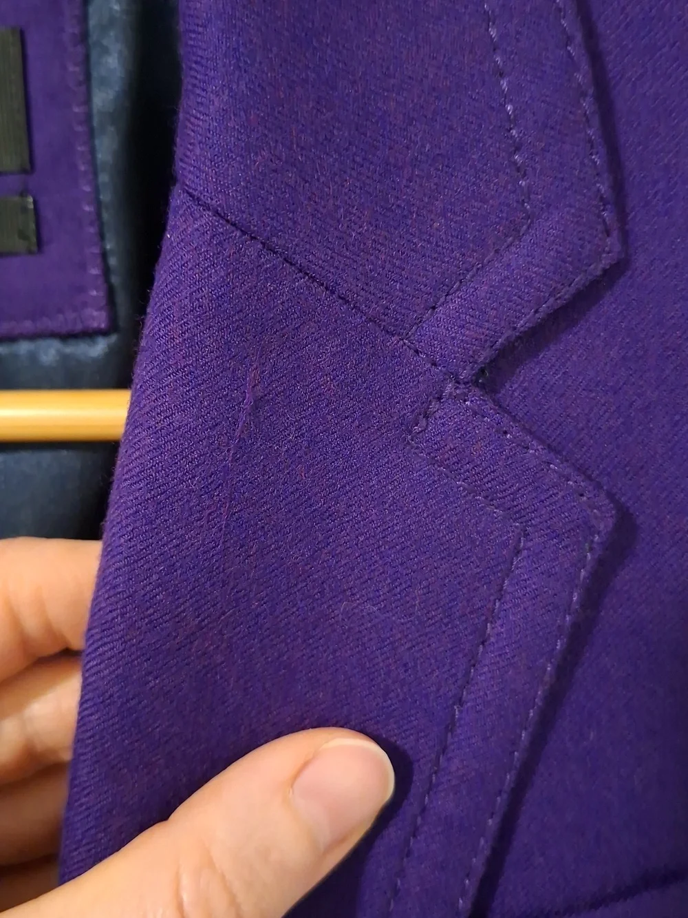J. Crew 100% Wool Deep/Rich Purple "Schoolboy" Tailored Blazer (Size US 6) - Picture 10 of 10